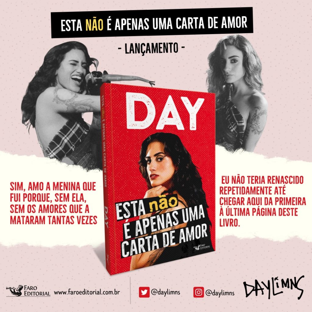 Cantora Day anuncia livro sobre seus sonhos frustrados