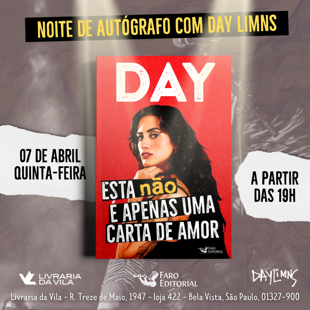 Cantora Day fará sessão de autógrafos de seu livro em São Paulo