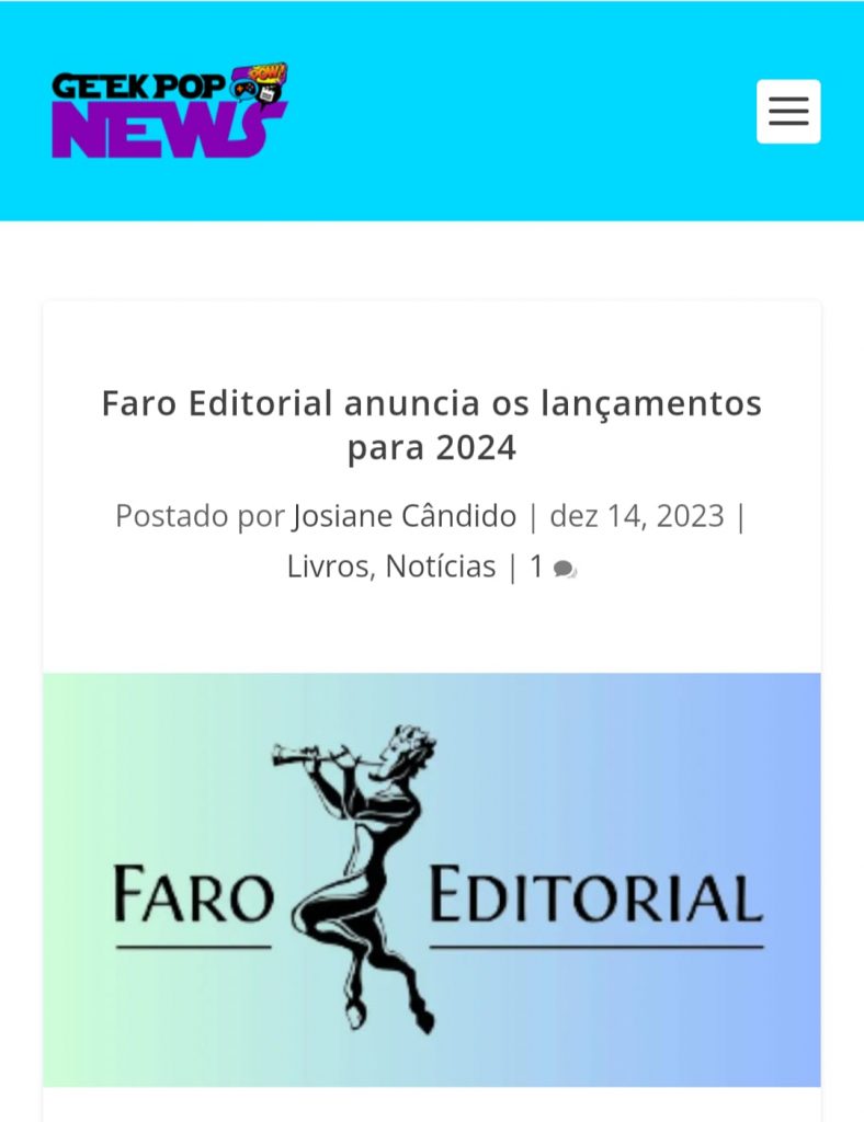 FARO EDITORIAL ANUNCIA LANÇAMENTOS PARA 2024